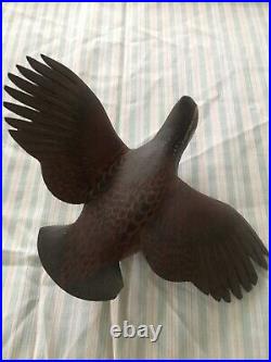 George Reinbold Artist Signed Hand Carved and painted Quail Bird Decoy