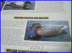 Grayson Chesser Hen Mallard Virgiania Decoy 1996 & Magazine