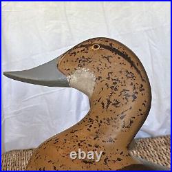 Hand Carved Drake Duck And Hen Pair Decoy Made by Joey Jobes Signed