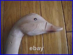 Hand Carved Wooden Goose, Hunting Decoy, Folk Art, Raw Primitive Decor