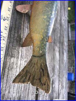 Huge Michigan Floyd J Bruce (fjb) Trout Fish Spearing Decoy Ice Fishing Lure