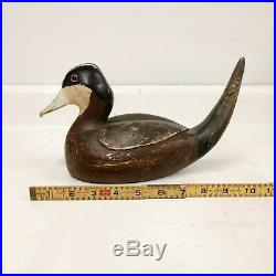 Ira Bordelon Hand Carved and Painted Antique Ruddy Duck Decoy
