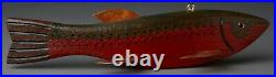 Jay McEvers Fish Decoy Fishing Folk Art Carved Wood Ice Fish Spearing Lure