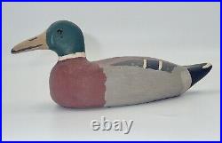 John Cartland Vintage Wood Mallard Duck Decoy Hand Carved 1978 MO