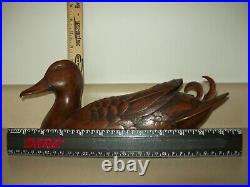 Jules A BouilletSigned Limited Ed. Carved Wood Resin Duck DecoyDrake Mallard