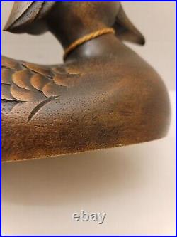 Jules A Bouillet Signed Limited Ed. Carved Wood Resin Duck Decoy