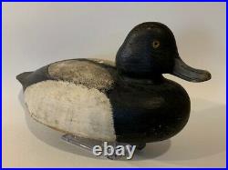 Ken Anger, Dunnville Ontario Bluebill w Swing weight Wooden Antique Duck Decoy
