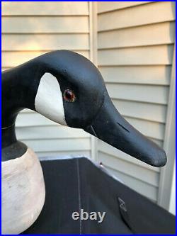 LARGE 29 Carved Painted Canadian Goose Decoy Stamped CW Charles Pete Wilbur