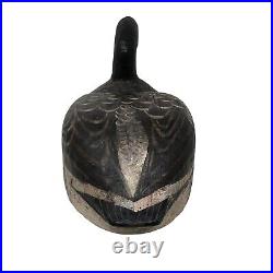Large Vintage Carved Wood & Hand Painted Canadian Goose Decoy 18 x 9x 8 5 lb