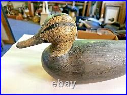 Large Vintage Duck Decoy signed RS 1990, Possibly Ray Schalk #224