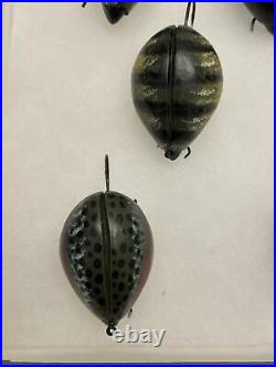 Lot Of 8 Carl Christiansen Ladybug Beetle Fishing Decoys Lures