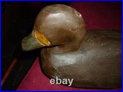Lot of 3 (three) 1900'S BLACK DUCK DECOY. Solid wood, hand carved