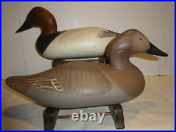 Madison Mitchell Pair Canvasback Duck Decoys, Vintage Signed 1970