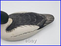 Martin D. Collins 1987 Decoys Hand Carved Painted Wooden Drake Duck Decoy Detail