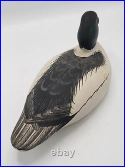 Martin D. Collins 1987 Decoys Hand Carved Painted Wooden Drake Duck Decoy Detail