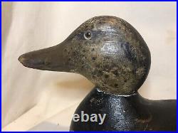 Mason standard glass eye black duck drake decoy