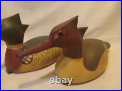 Merganser duck decoy vintage pair Wildfowler