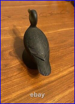 Miniature Black Duck Decoy. George Strunk (Glendora, New Jersey)