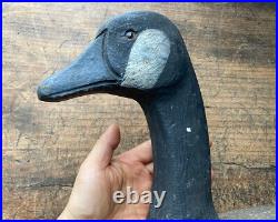 Nice! Antique Vtg Primitive Painted Hand Carved Canadian Goose Wooden Decoy