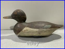 Old Vintage Wood Duck Decoy MASON Painted Eye Diver Duck Hen Scaup Bluebill