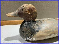 Old Vintage Wooden Duck Decoy MASON Diver Duck Drake Redhead