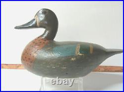 Otto Garren Canton Illinois very rare Bluewing teal Drake Duck Decoy