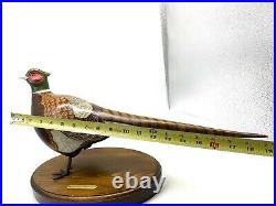 PHEASANT Decoy Hand carved Duck Hunting Lodge Stunning By Vicki Hughes Large Vtg