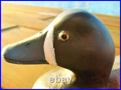 Pair Of Vintage Blue Bill Duck Decoys Drake And Hen