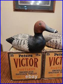 Paul Doering Princeton, Wi. Miniature Redhead Vintage Duck Decoys