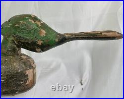 RARE, Antique primative wooden duck decoy