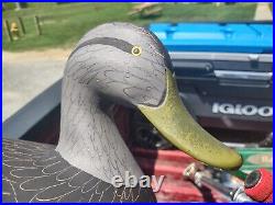 RARE Harry Jobes Oversized Black Duck Decoy, Havre De Grace MD