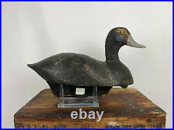 RARE Roger Dolson RD Branded Hen Bluebill Duck Decoy Lake St. Clair Ontario