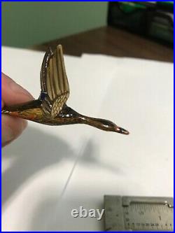 Rare Charles Perdew Original Wooden Duck Decoy Miniature Hat Lapel Pin Henry IL3