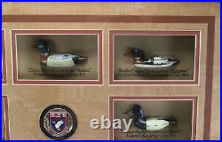 Rare HTF Ducks Unlimited Classic American Antique Decoy Collection Frame Display