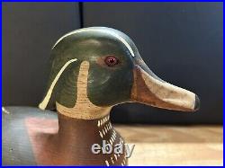 Rare Tom Taber Carved Wood Duck Decoy