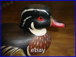 Rare Vintage. Decoy, Wood Duck Signed Les Braddock 1982