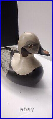 Rare Vintage Duck Decoy Old Squaw by JBC'88 Solid Wood, Beautiful