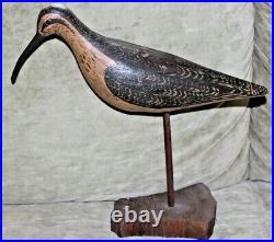 Rare Wek Mfa Will Kirkpatrick Hand-carved Wooden Decoy Bird W Wood Base