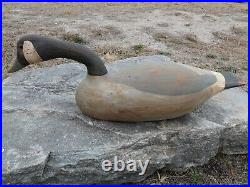 Richard Connolly vintage wooden Canada goose decoy-stretched neck