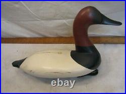 Signed Butch Parker Wooden Canvasback Drake Duck Decoy Hunting Bird Holtwood PA