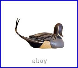Signed VAL BENNETT Vintage 1986 Bronze Enamel Pintail Drake Duck Decoy Figurine