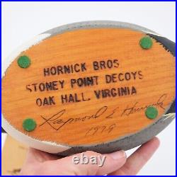 Stoney Point Decoys SIGNED Raymond Hornick 1979 Drake Pintail Decoy 17 Damaged