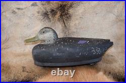 Superb Antique Vintage Black Duck Pair Cork Wood Duck Decoys East Coast Ex