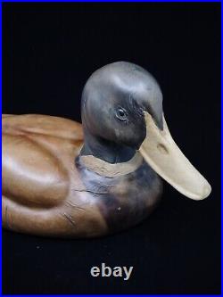 Tannereye Leather Covered Decoy Magnum Mallard Duck SIGNED