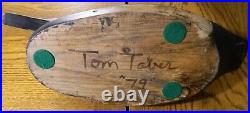 Tom Taber Vintage Hand-Signed Duck Decoy 1979
