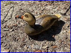 UNIQUE Mallard Hen Hand Carved And Painted DUCK DECOY SIGNED Vintage Female
