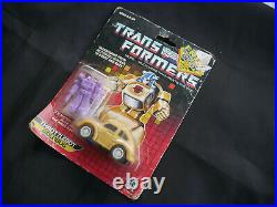 Unopened Goldbug Throttlebot With BUBBLE FIG W DECOY Vintage 1987 G1 Transformers