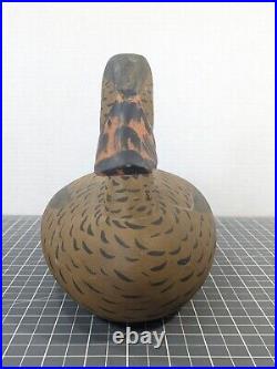 (VINTAGE) (MAJESTIC) Wooden Duck Capt. Jess Urie Rock Hall, MD (7.5x14) AK-60