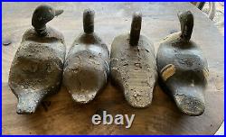 VTG Duck Decoys Set Of Four Duck Decoys Hunting Wood Father's Day Gift