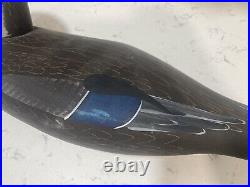 Vernon Bryant Perryville MD Full Size Wooden Black Duck Working Decoy